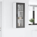vidaXL Fali üveges szekrény LUCCA Fekete 40 x 31 x 100 cm Szerelt Fa