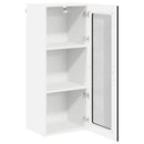 vidaXL Fali üveges szekrény LUCCA Fekete 40 x 31 x 100 cm Szerelt Fa