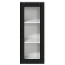 vidaXL Fali üveges szekrény LUCCA Fekete 40 x 31 x 100 cm Szerelt Fa