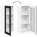 vidaXL Konyhaszekrény polcokkal Fekete 40 x 31 x 100 cm Faanyag