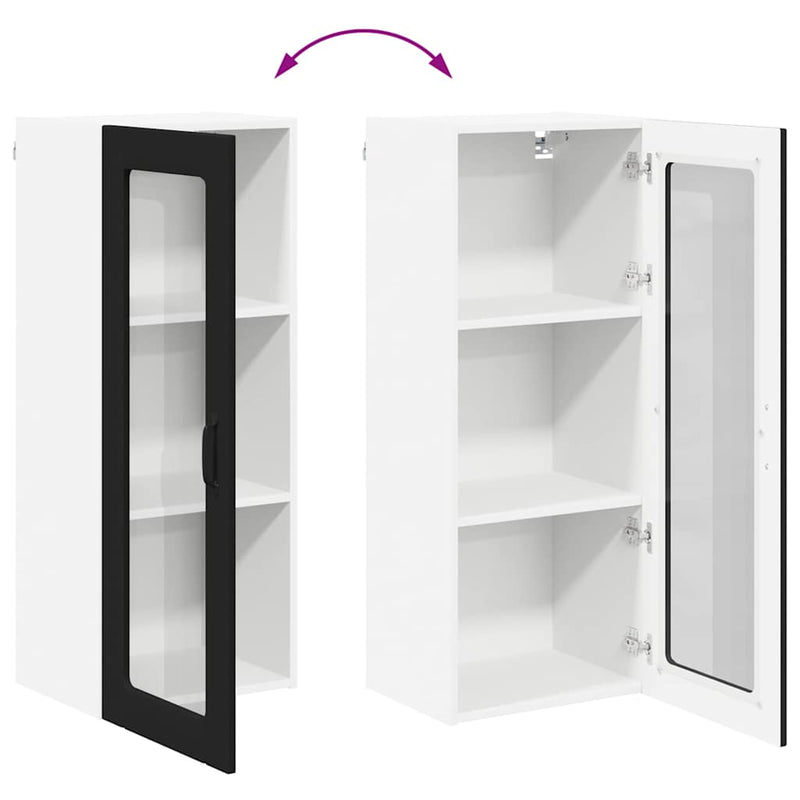 vidaXL Konyhaszekrény polcokkal Fekete 40 x 31 x 100 cm Faanyag