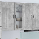 vidaXL Fali üveges szekrény LUCCA Betonszürke 40 x 31 x 100 cm
