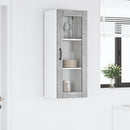 vidaXL Fali üveges szekrény LUCCA Betonszürke 40 x 31 x 100 cm
