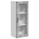 vidaXL Fali üveges szekrény LUCCA Betonszürke 40 x 31 x 100 cm