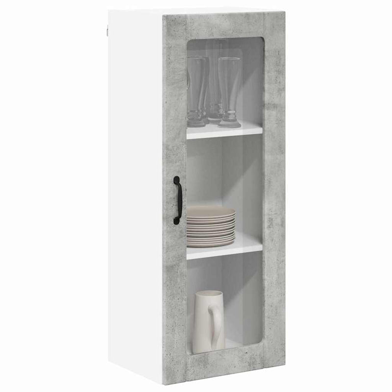 vidaXL Konyhaszekrény polcokkal Beton Szürke 40 x 31 x 100 cm Faanyag