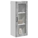 vidaXL Fali üveges szekrény LUCCA Betonszürke 40 x 31 x 100 cm