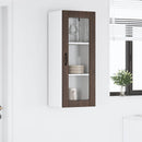 vidaXL Fali üveges szekrény LUCCA Barna Tölgy 40 x 31 x 100 cm