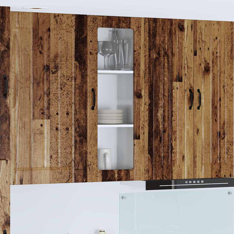 vidaXL Konyhaszekrény polcokkal Öreg fa 40 x 31 x 100 cm Faanyag