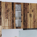 vidaXL Fali üveges szekrény LUCCA Antik Fa 40 x 31 x 100 cm Szerelt Fa