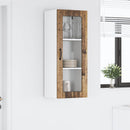 vidaXL Fali üveges szekrény LUCCA Antik Fa 40 x 31 x 100 cm Szerelt Fa