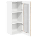 vidaXL Fali üveges szekrény LUCCA Antik Fa 40 x 31 x 100 cm Szerelt Fa