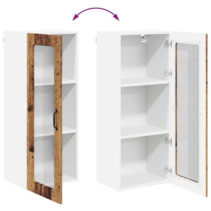 vidaXL Konyhaszekrény polcokkal Öreg fa 40 x 31 x 100 cm Faanyag