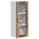 vidaXL Fali üveges szekrény LUCCA Antik Fa 40 x 31 x 100 cm Szerelt Fa