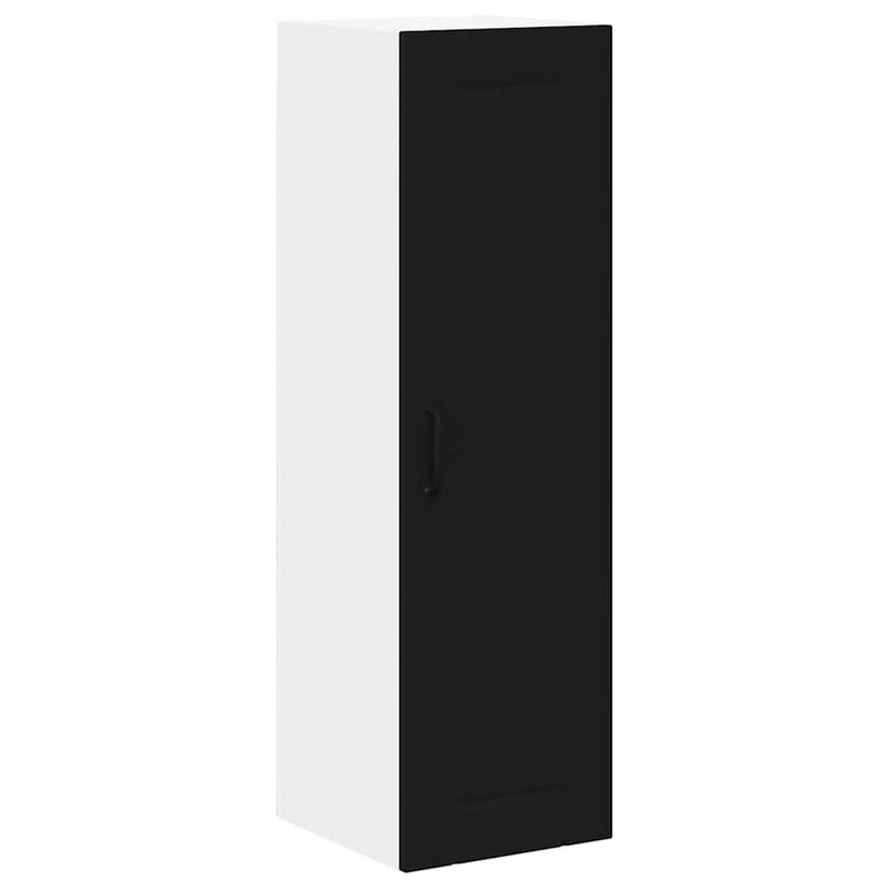 vidaXL Konyhaszekrény polcokkal Fekete 30 x 31 x 100 cm Faanyag