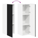 vidaXL Konyhaszekrény polcokkal Fekete 30 x 31 x 100 cm Faanyag