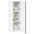 vidaXL Konyhaszekrény polcokkal Fekete 30 x 31 x 100 cm Faanyag