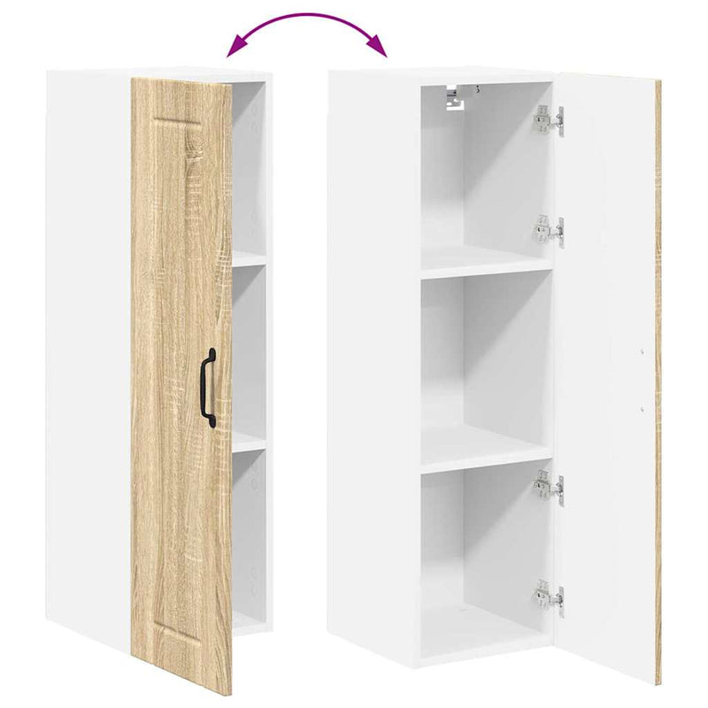 vidaXL Konyhaszekrény polcokkal Sonoma tölgy 30 x 31 x 100 cm Faanyag