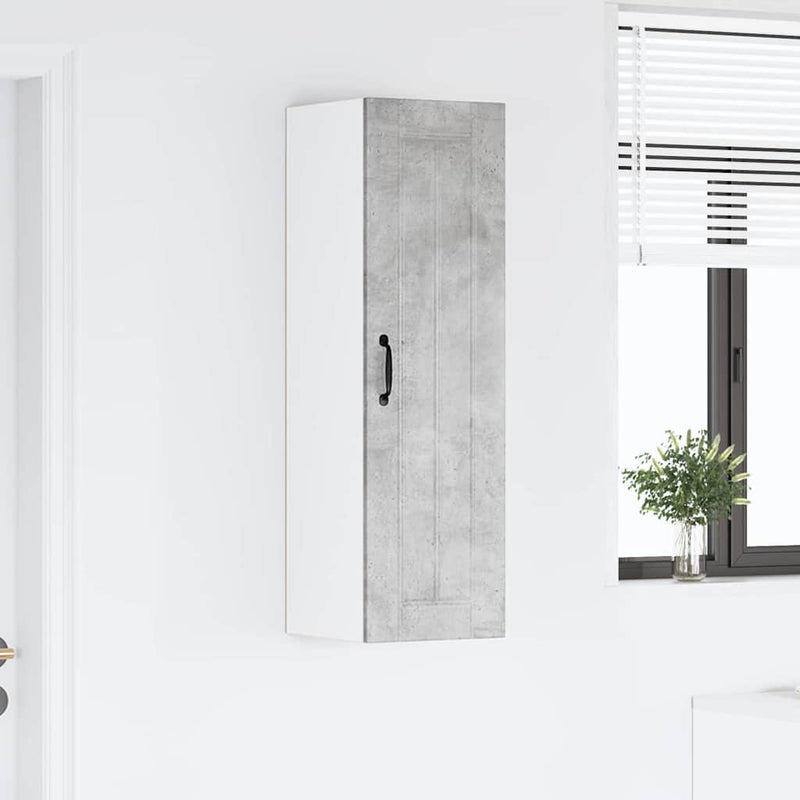 vidaXL Konyhaszekrény polcokkal Beton Szürke 30 x 31 x 100 cm Faanyag