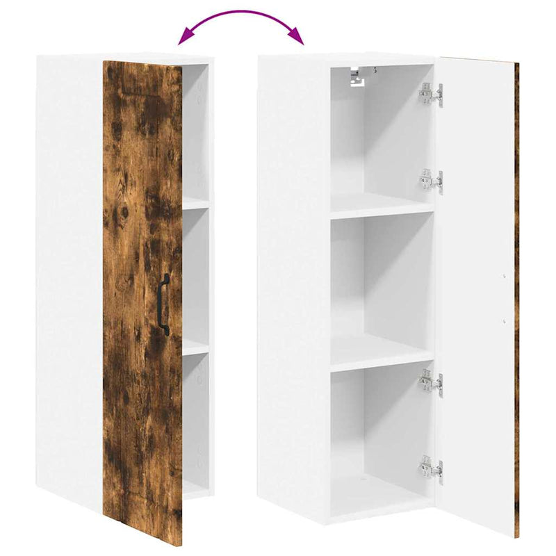 vidaXL Konyhaszekrény polcokkal Füstölt tölgy 30 x 31 x 100 cm Faanyag