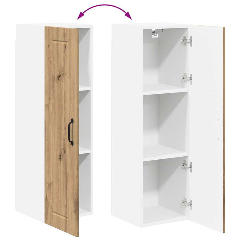 vidaXL Konyhaszekrény polcokkal Artisan tölgy 30 x 31 x 100 cm Faanyag