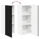 vidaXL Konyhaszekrény polcokkal Fekete 40 x 31 x 100 cm Faanyag