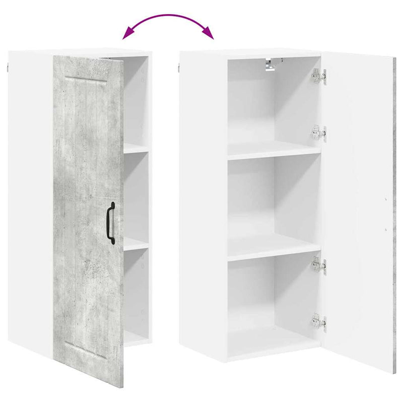 vidaXL Konyhaszekrény polcokkal Beton Szürke 40 x 31 x 100 cm Faanyag