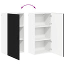 vidaXL Konyhaszekrény polcokkal Fekete 50 x 31 x 100 cm Faanyag