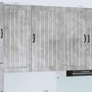 vidaXL Fali Szekrény LUCCA Betonszürke 50 x 31 x 100 cm Szerelt Fa