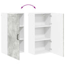 vidaXL Konyhaszekrény polcokkal Beton Szürke 50 x 31 x 100 cm Faanyag