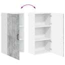 vidaXL Fali Szekrény LUCCA Betonszürke 50 x 31 x 100 cm Szerelt Fa