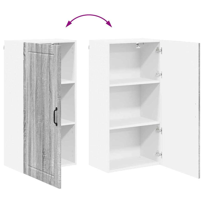 vidaXL Konyhaszekrény polcokkal Szürke Sonoma 50 x 31 x 100 cm Faanyag