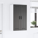 vidaXL Fali Szekrény LUCCA Fekete 60 x 31 x 100 cm Szerelt Fa