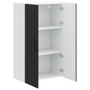 vidaXL Fali Szekrény LUCCA Fekete 60 x 31 x 100 cm Szerelt Fa