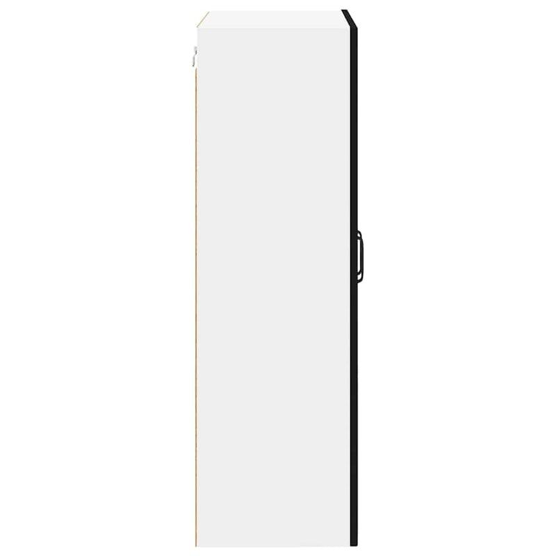 vidaXL Konyhaszekrény polcokkal Fekete 60 x 31 x 100 cm Faanyag