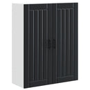 vidaXL Fali Szekrény LUCCA Fekete 80 x 31 x 100 cm Szerelt Fa