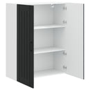 vidaXL Fali Szekrény LUCCA Fekete 80 x 31 x 100 cm Szerelt Fa