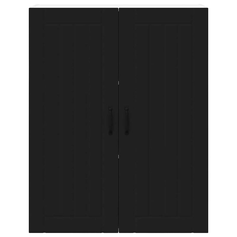 vidaXL Konyhaszekrény polcokkal Fekete 80 x 31 x 100 cm Faanyag