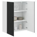 vidaXL Fali Szekrény LUCCA Fekete 80 x 31 x 100 cm Szerelt Fa