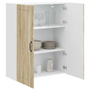 vidaXL Fali Szekrény LUCCA Sonoma Tölgy 80 x 31 x 100 cm Szerelt Fa