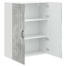 vidaXL Fali Szekrény LUCCA Betonszürke 80 x 31 x 100 cm Szerelt Fa