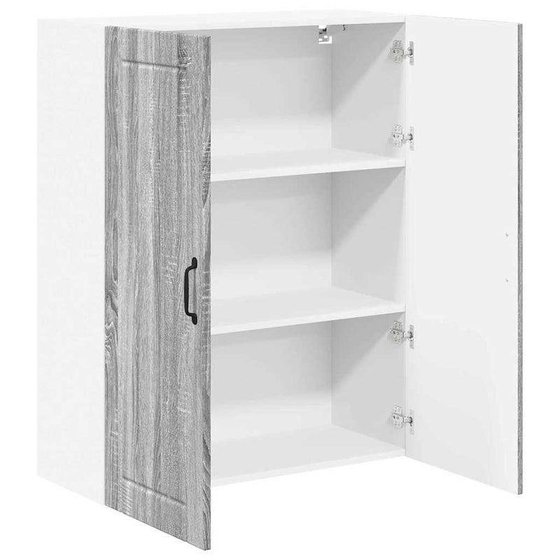 vidaXL Konyhaszekrény polcokkal Szürke Sonoma 80 x 31 x 100 cm Faanyag