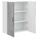 vidaXL Fali Szekrény LUCCA Szürke Sonoma 80 x 31 x 100 cm Szerelt Fa