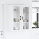 vidaXL Fali üveges szekrény LUCCA Fehér 80 x 31 x 100 cm Szerelt Fa
