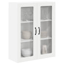 vidaXL Fali üveges szekrény LUCCA Fehér 80 x 31 x 100 cm Szerelt Fa