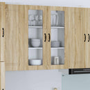 vidaXL Fali üveges szekrény LUCCA Sonoma Tölgy 80 x 31 x 100 cm