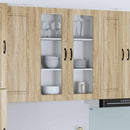 vidaXL Fali üveges szekrény LUCCA Sonoma Tölgy 80 x 31 x 100 cm