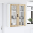 vidaXL Fali üveges szekrény LUCCA Sonoma Tölgy 80 x 31 x 100 cm
