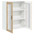 vidaXL Fali üveges szekrény LUCCA Sonoma Tölgy 80 x 31 x 100 cm