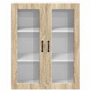 vidaXL Fali üveges szekrény LUCCA Sonoma Tölgy 80 x 31 x 100 cm