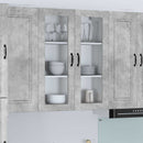 vidaXL Fali üveges szekrény LUCCA Betonszürke 80 x 31 x 100 cm